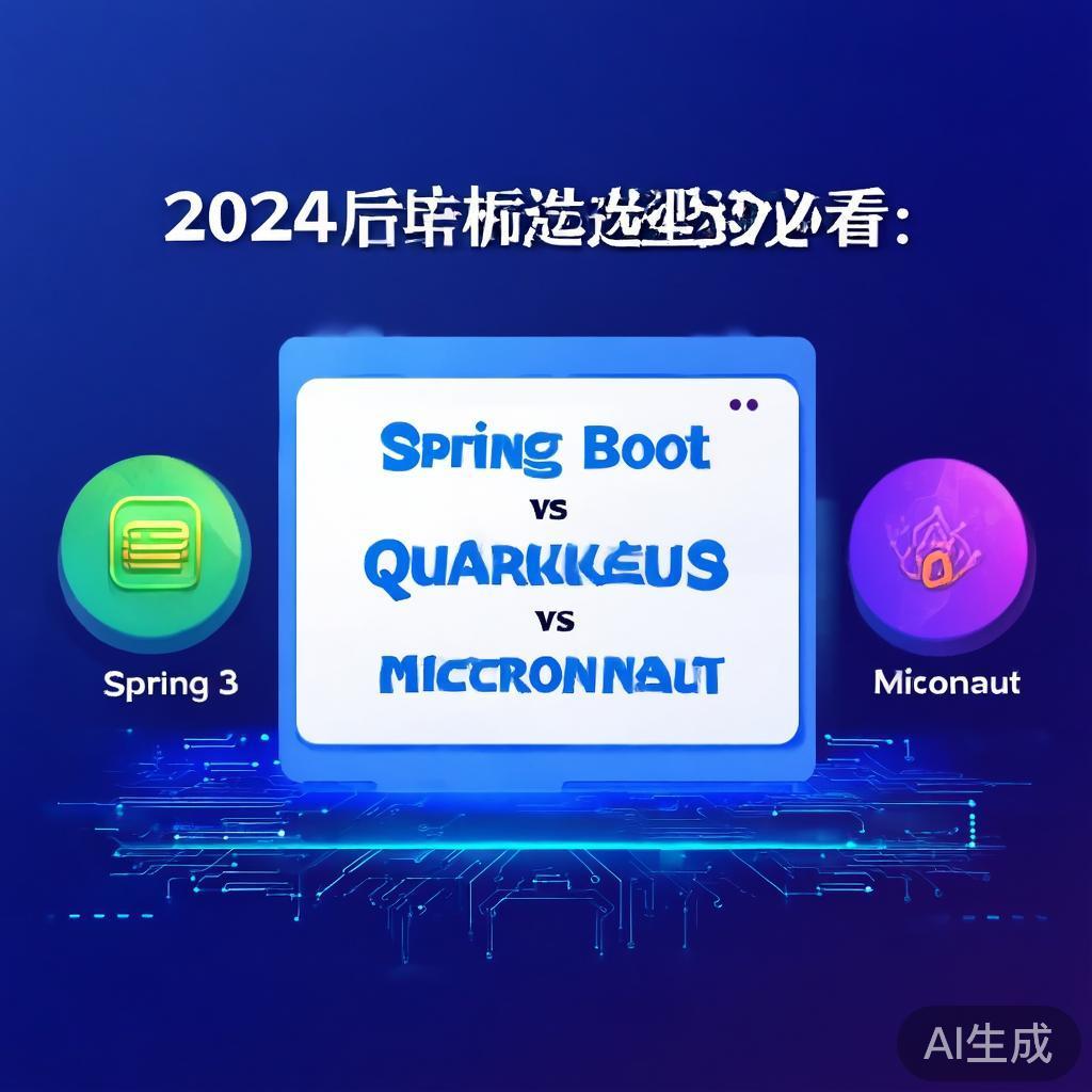 2024年后端框架选型必看：Spring Boot 3 vs Quarkus vs Micronaut深度对比
