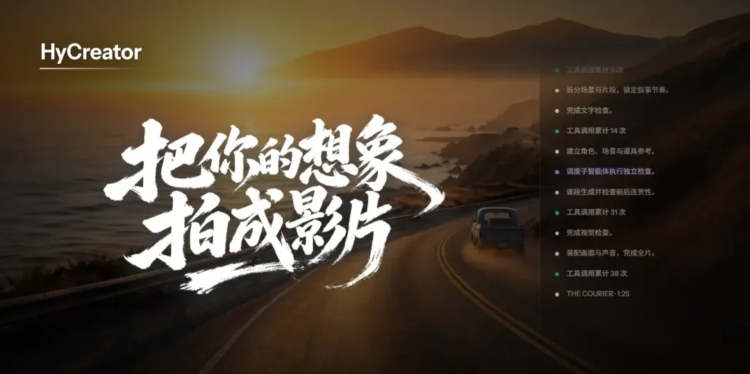 腾讯混元做了个HyCreator,让AI自己完成一部十分钟长片