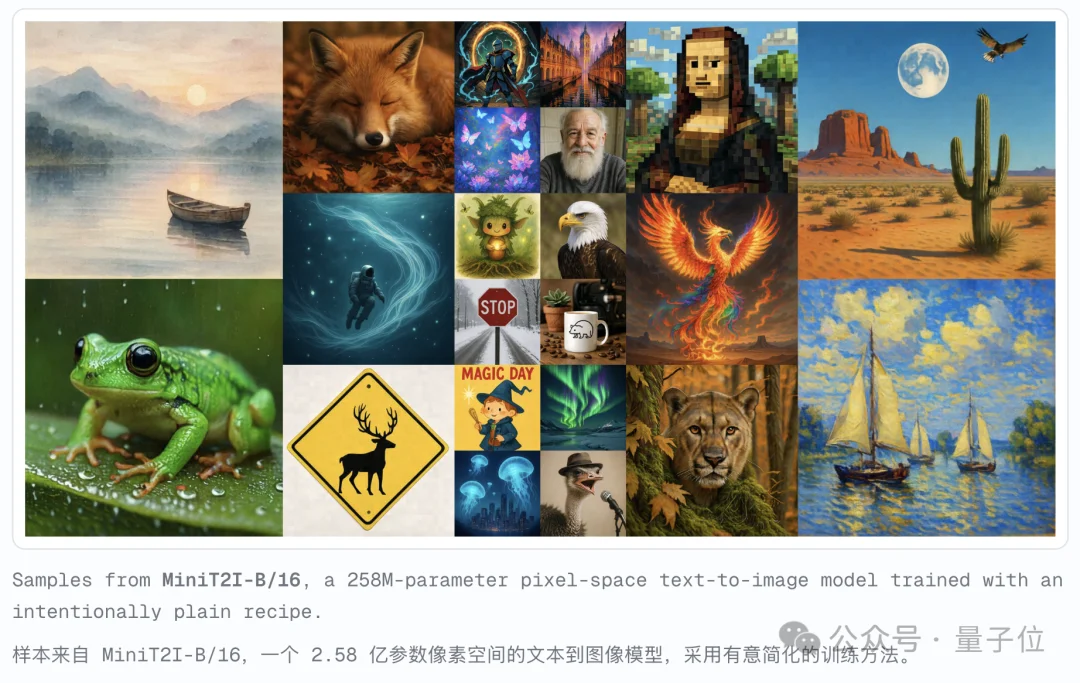 全员本科生!何恺明组新作:文生图,258M参数就够了