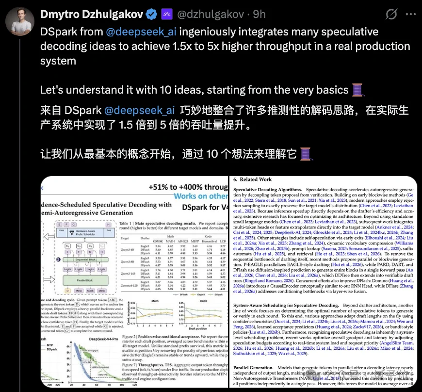 梁文锋署名的DSpark,看懂这10个点就够了!