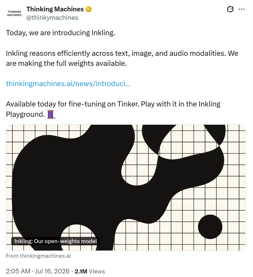 刚刚,Thinking Machines首发大模型:9750亿参数,完整开放权重