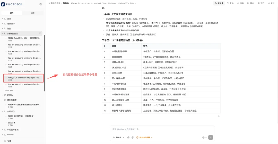 我让PilotDeck做了个火影跑团桌游,它竟然半夜睡醒自己加班干!