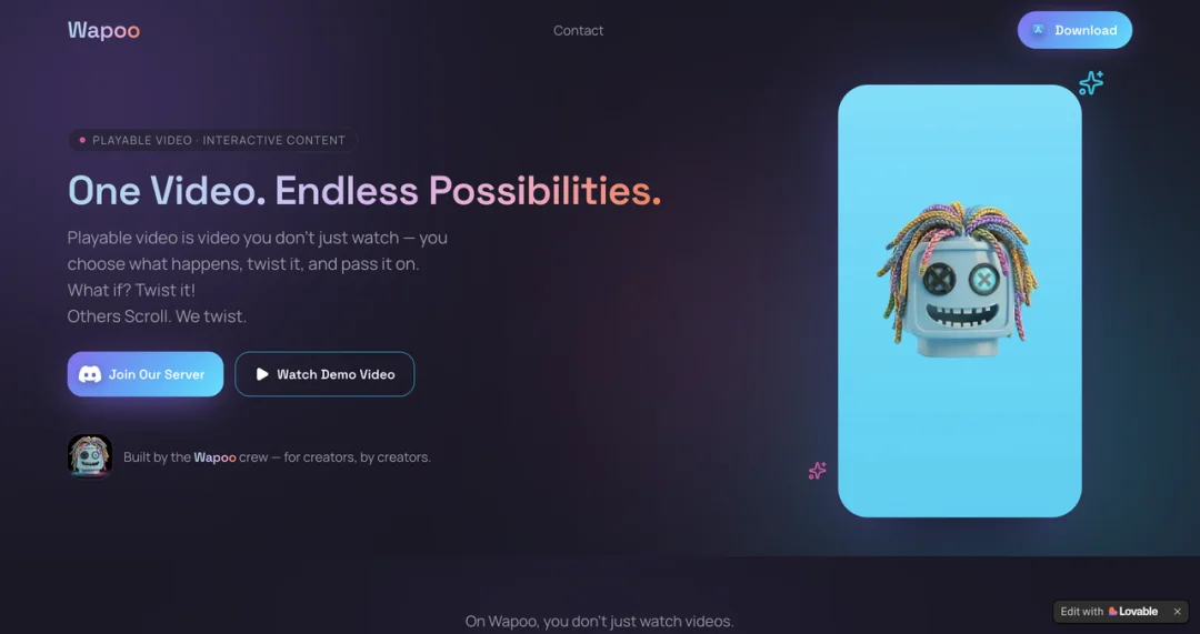 前 TikTok 产品经理创业,AI 视频共创平台 Wapoo 获千万美元天使融资