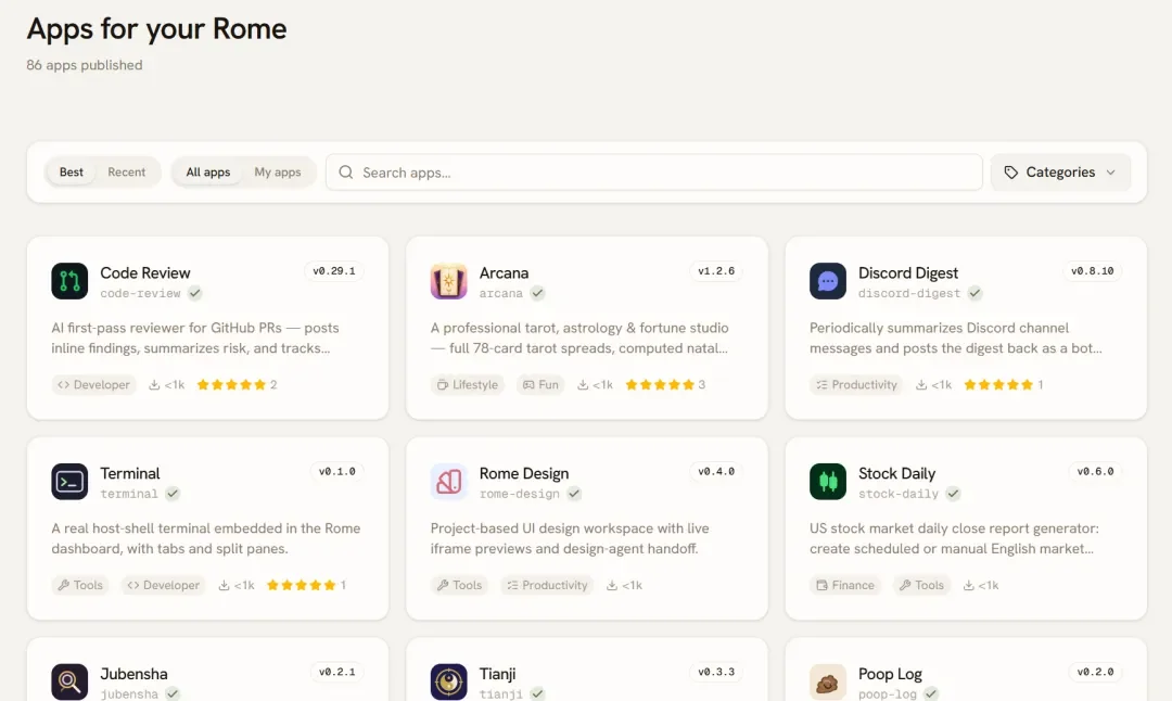 大厂都在教人一句话做APP，Rome却让AI给自己开发应用