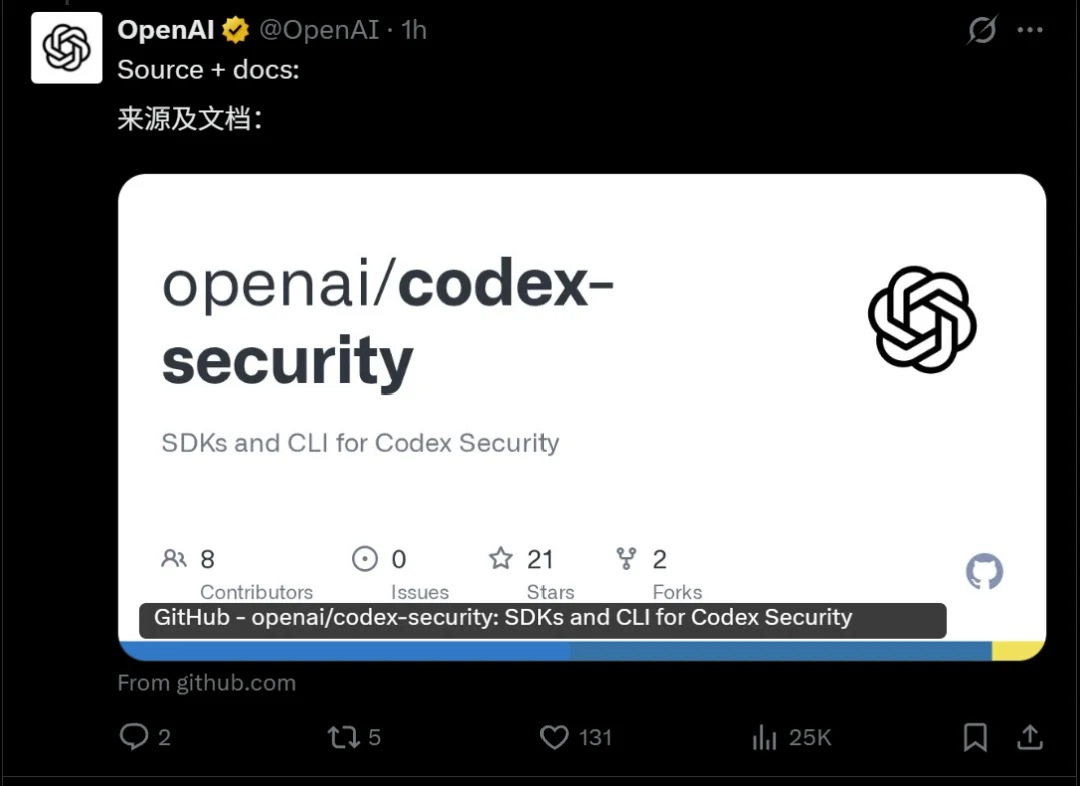 OpenAI新开源:AI「白帽」,专挖代码漏洞