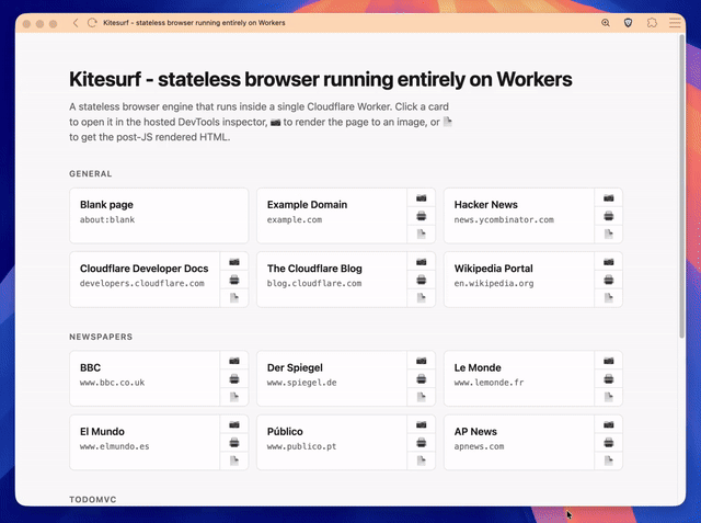 赛博菩萨Cloudflare 发布 Kitesurf:专为 AI Agent 打造的浏览器,CPU/内存比 Chromium 低 3-7 倍