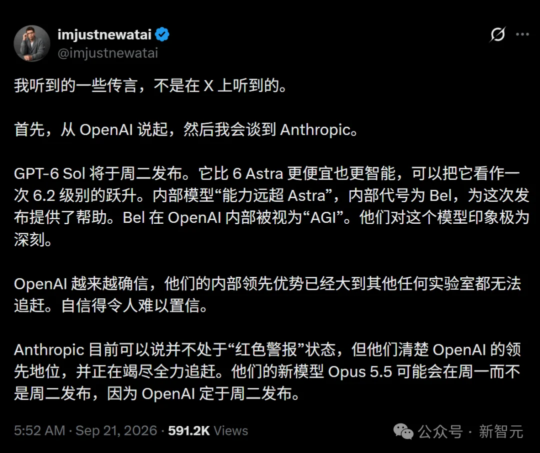 GPT-6 Sol被曝即将发布?内部「AGI」已浮出水面