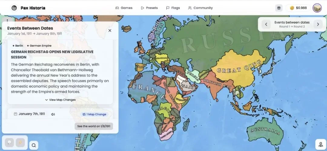 3个人,撑起每周千亿Token消耗的AI历史游戏|Pax Historia