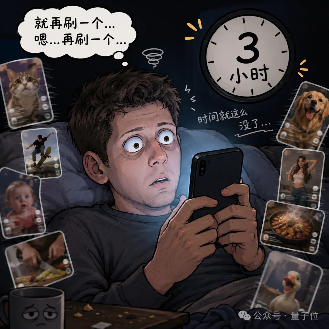 奥特曼也逃不过刷TikTok上瘾,Sora背后最抓马的一段来了
