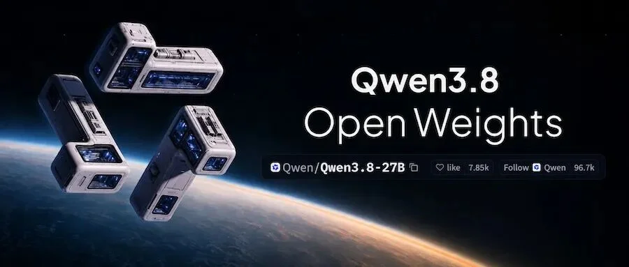 刚刚,阿里Qwen3.8-27B开源!家用显卡可跑,能看图看视频