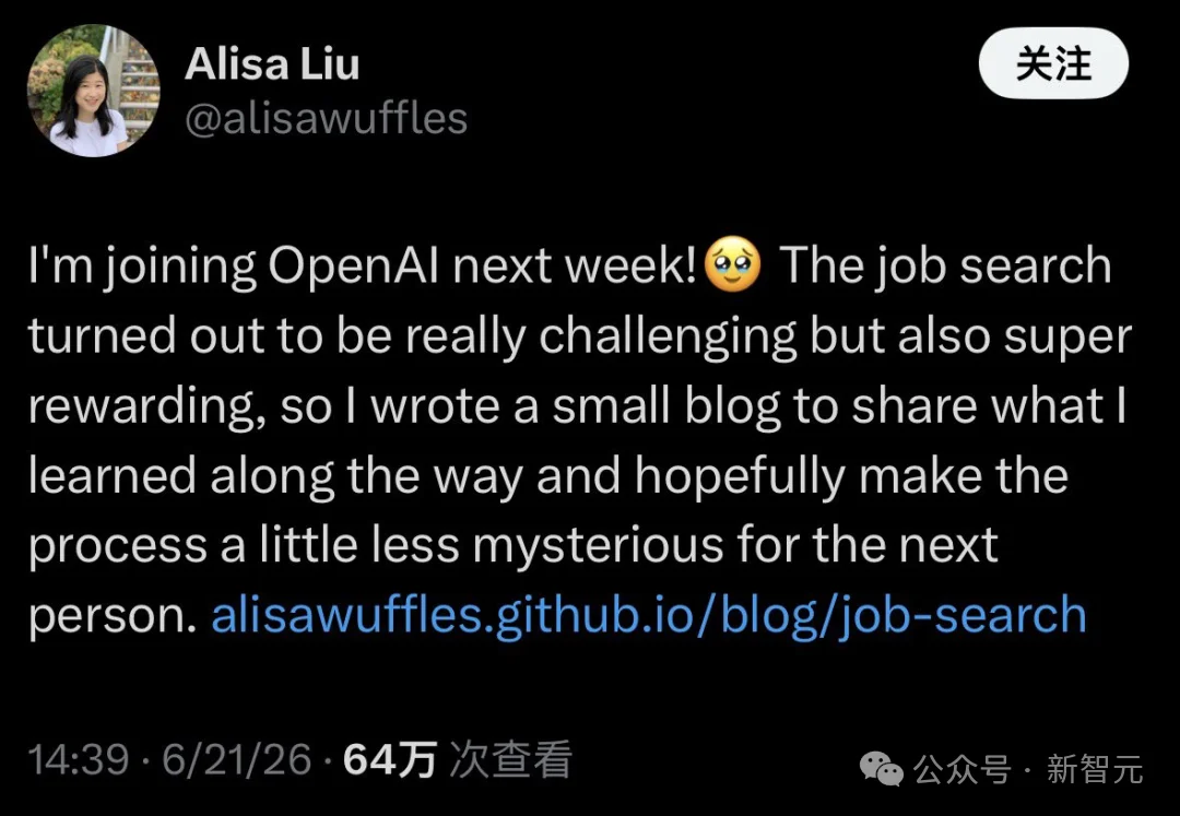 UW天才少女官宣入职OpenAI!46场面试,地狱级求职笔记刷屏